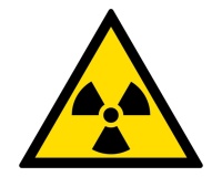 Panneau Danger- Matières radioactives/radiations - W003 -ISO 7010 PVC 2 mm 200 mm