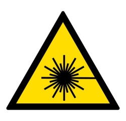 Pictogramme de danger - Rayonnement laser - W004