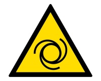 Pictogramme de danger - Démarrage automatique - W018 - ISO 7010 PVC 2 mm 100 mm