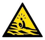 Signalétique de danger - Pictogramme Risque de Noyade - ISO 7010 PVC 2 mm 315 mm