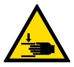 Panneau danger - Écrasement des mains - ISO 7010 - W024
