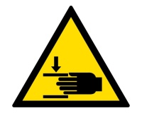Panneau danger - Écrasement des mains - ISO 7010 - W024