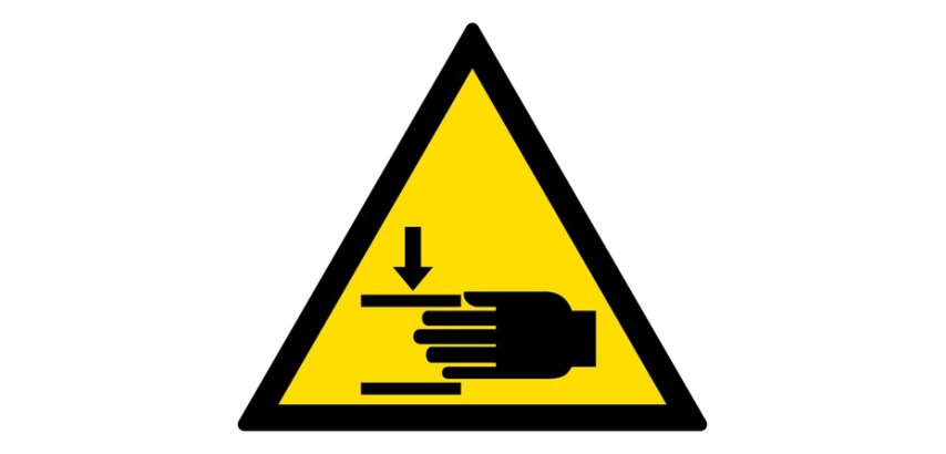 Panneau danger - Écrasement des mains - ISO 7010 - W024