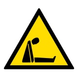 Panneau triangle - Danger risque d'asphyxie - W041 - ISO 7010 PVC 2 mm 315 mm