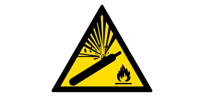 Panneau danger W029 - Bouteille sous pression - Norme ISO 7010