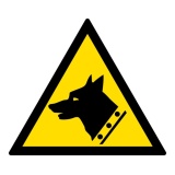 Signalétique Danger Chien de Garde – W013 ISO 7010 PVC 2 mm 315 mm