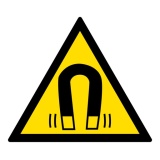 Panneau de danger - Picto Champ magnétique - W006 - ISO 7010 PVC 2 mm 315 mm