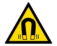 Panneau de danger - Picto Champ magnétique - W006 - ISO 7010 PVC 2 mm 100 mm