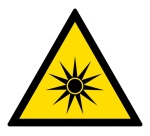 Signalétique de danger - Rayonnement optique - W027 - ISO 7010 PVC 2 mm 200 mm