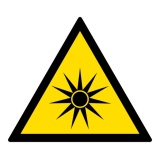 Signalétique de danger - Rayonnement optique - W027 - ISO 7010 PVC 2 mm 315 mm