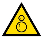Panneau Danger - Rouleaux contrarotatifs - W025 - ISO 7010