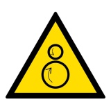 Panneau Danger - Rouleaux contrarotatifs - W025 - ISO 7010 PVC 2 mm 315 mm