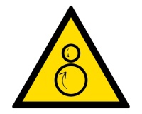 Panneau Danger - Rouleaux contrarotatifs - W025 - ISO 7010 PVC 2 mm 315 mm