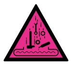 Panneau Danger Zone FME – Signalisation de sécurité – Fond Rose