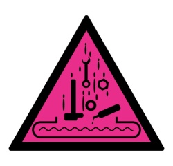 Panneau Danger Zone FME – Signalisation de sécurité – Fond Rose
