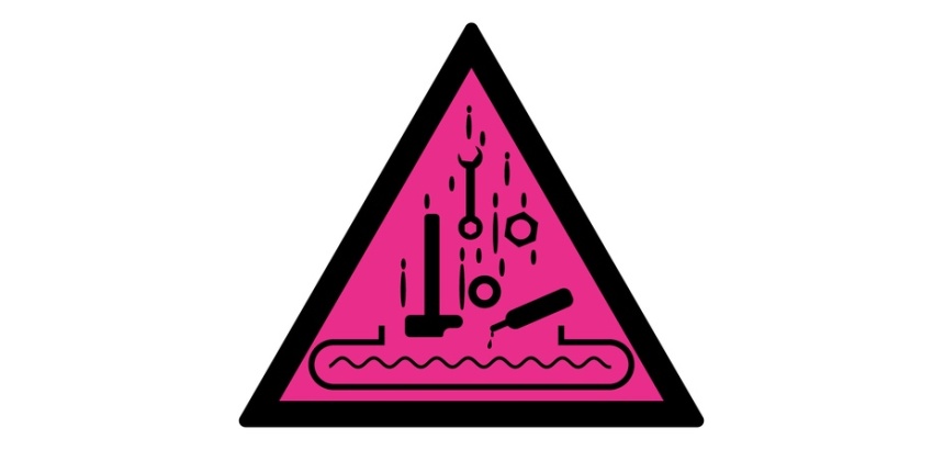 Panneau Danger Zone FME – Signalisation de sécurité – Fond Rose