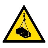 Signalétique de danger - Charges suspendues - W015 - ISO 7010 PVC 2 mm 315 mm