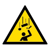 Signalétique danger W035 - Chute d'objets - Norme ISO 7010 PVC 2 mm 315 mm