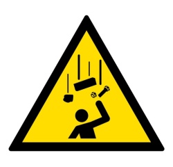 Signalétique danger W035 - Chute d'objets - Norme ISO 7010