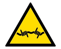 Signalétique de danger - Pictogramme Fil barbelé - W033 - ISO 7010
