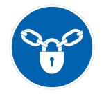 Panneau d'obligation - Verrouillage obligatoire  - M028 - ISO 7010