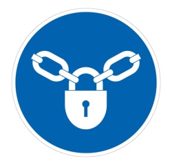Panneau d'obligation - Verrouillage obligatoire  - M028 - ISO 7010