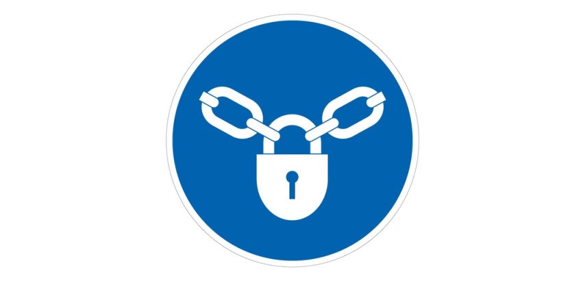 Panneau d'obligation - Verrouillage obligatoire  - M028 - ISO 7010