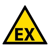 Signalétique de danger - Atmosphère explosive - W021 - ISO 7010 Aludibond 3 mm 315 mm