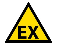 Panneau de signalisation danger - Danger explosif - W016 - ISO 7010 PVC 2 mm