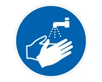 Panneau obligation - Lavage des mains obligatoire - M011 PVC 2 mm 400 mm