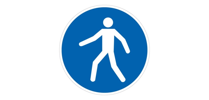Pictogramme d'Obligation ISO 7010 - Utiliser le passage - M024