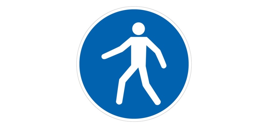 Pictogramme d'Obligation ISO 7010 - Utiliser le passage - M024
