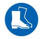 Panneau - Chaussures de sécurité obligatoires - M008 - ISO 7010 PVC 2 mm 100 mm
