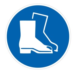 Panneau - Chaussures de sécurité obligatoires - M008 - ISO 7010 Vinyle Souple Autocollant 100 mm