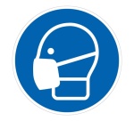 Panneau EPI obligatoire - Masque obligatoire - M016 - Norme ISO 7010