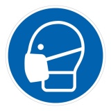 Pictogramme d'Obligation ISO 7010 - Masque obligatoire - M016 - PVC - 400 mm