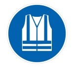 Pictogramme - Gilet haute visibilité obligatoire - M015 - ISO 7010 PVC 2 mm 315 mm