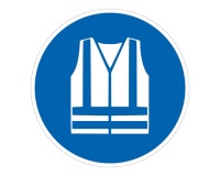 Pictogramme - Gilet haute visibilité obligatoire - M015 - ISO 7010 Vinyle Souple Autocollant 100 mm
