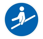 Pictogramme d'Obligation ISO 7010 - Tenir la main courante - M012