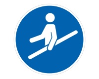 Pictogramme d'Obligation ISO 7010 - Tenir la main courante - M012
