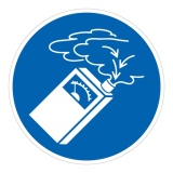 Panneau d'obligation - Utiliser un détecteur de gaz - M074 - ISO 7010 PVC 2 mm Ø 400 mm