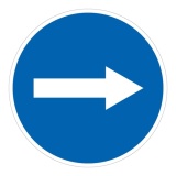 Panneau de signalisation - Flèche directionnelle Vinyle Souple Autocollant 100 mm