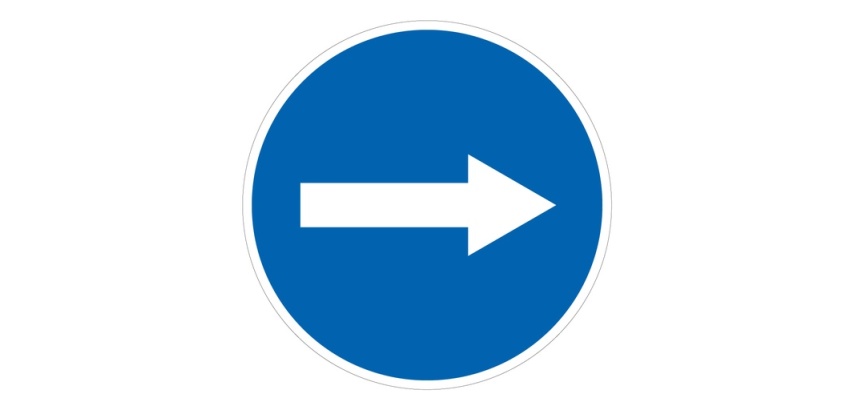 Panneau de signalisation - Flèche directionnelle