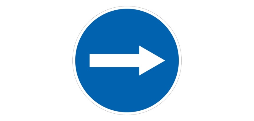 Panneau de signalisation - Flèche directionnelle