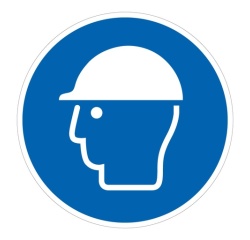 Panneau EPI Port du casque obligatoire M014 - ISO 7010