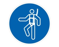 Panneau EPI obligatoire - Harnais de sécurité obligatoire - M018 PVC 2 mm 400 mm