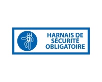 Panneau d'Obligation - Harnais de sécurité obligatoire - M018 450 x 150 mm PVC 2 mm