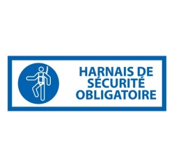 Panneau d'Obligation - Harnais de sécurité obligatoire - M018
