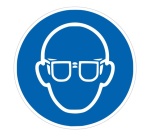 Adhésif Obligation - Lunettes de protection obligatoires - M004 PVC 2 mm 315 mm