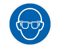 Adhésif Obligation - Lunettes de protection obligatoires - M004 PVC 2 mm 400 mm